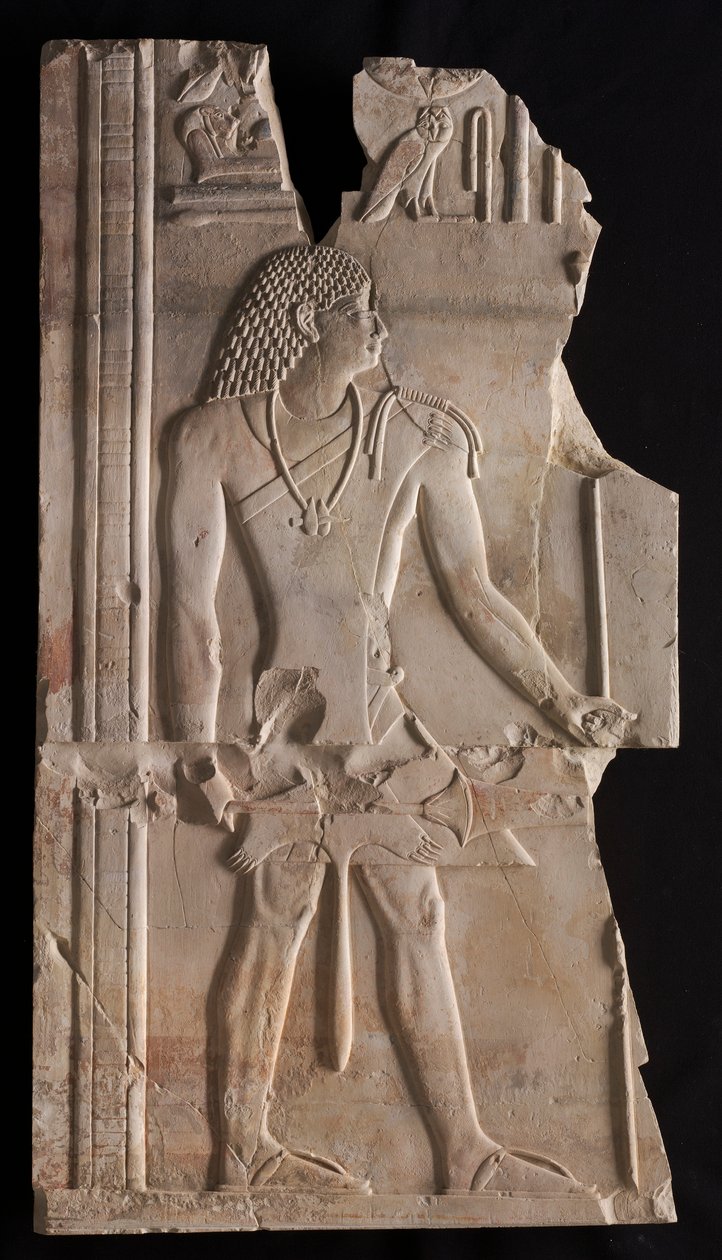 Mentuemhat som præst med stav og scepter, ca. 667-647 f.Kr. af Unbekannt