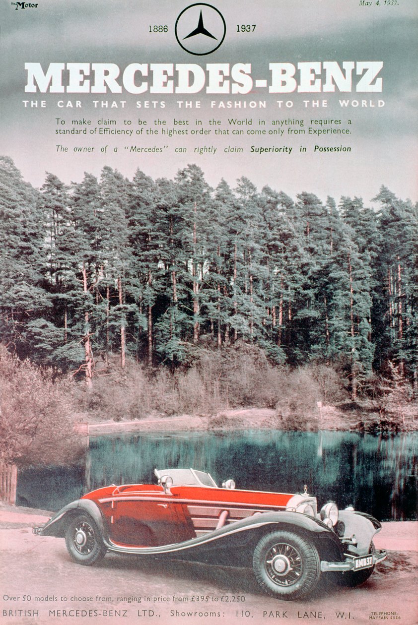 Mercedes-Benz bilannonce, 1937 af Unbekannt