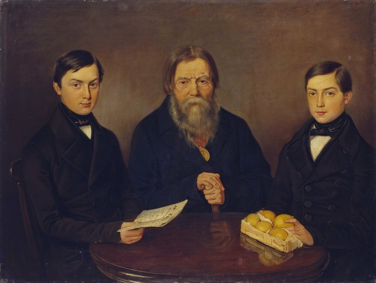Købmand Smurov med sønner, 1840