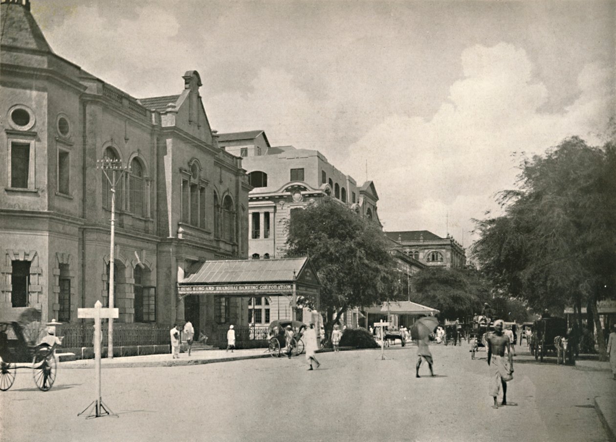 Merchant Street, Rangoon, 1900. af Unbekannt