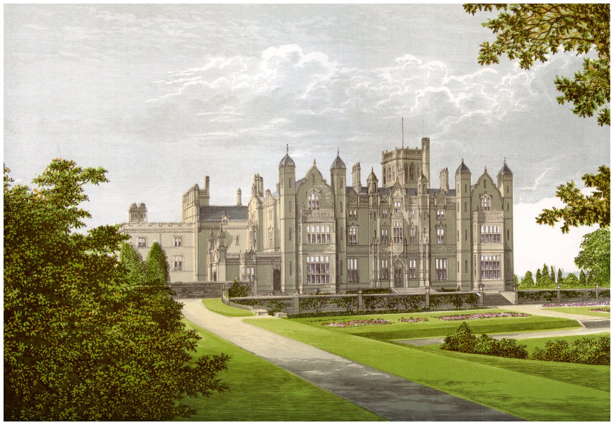 Merevale Hall, Warwickshire, hjemsted for Dugdale-familien, c1880 af Unbekannt