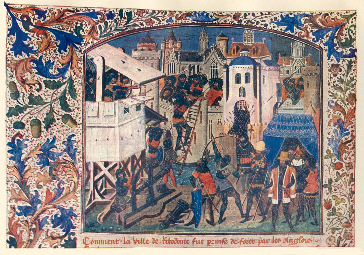 Metoder til krigsførelse under Hundredårskrigen, c1400, c1930. af Unbekannt