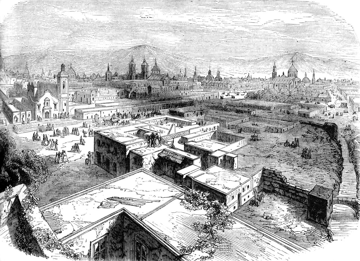 Mexico City, Mexico, midten af det 19. århundrede c1880 af Unbekannt