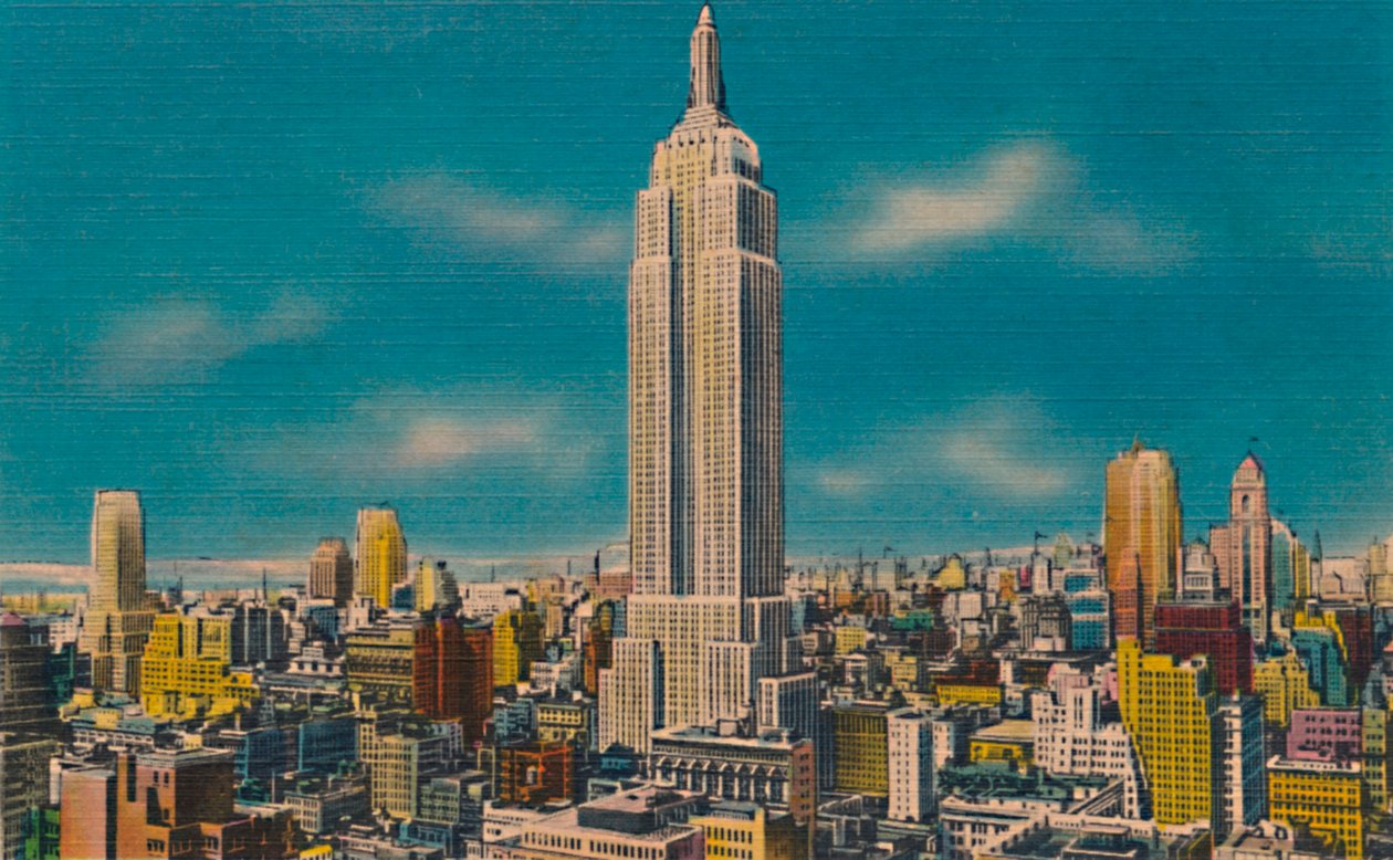 Midtown Skyline viser Empire State Building, New York City, c1940