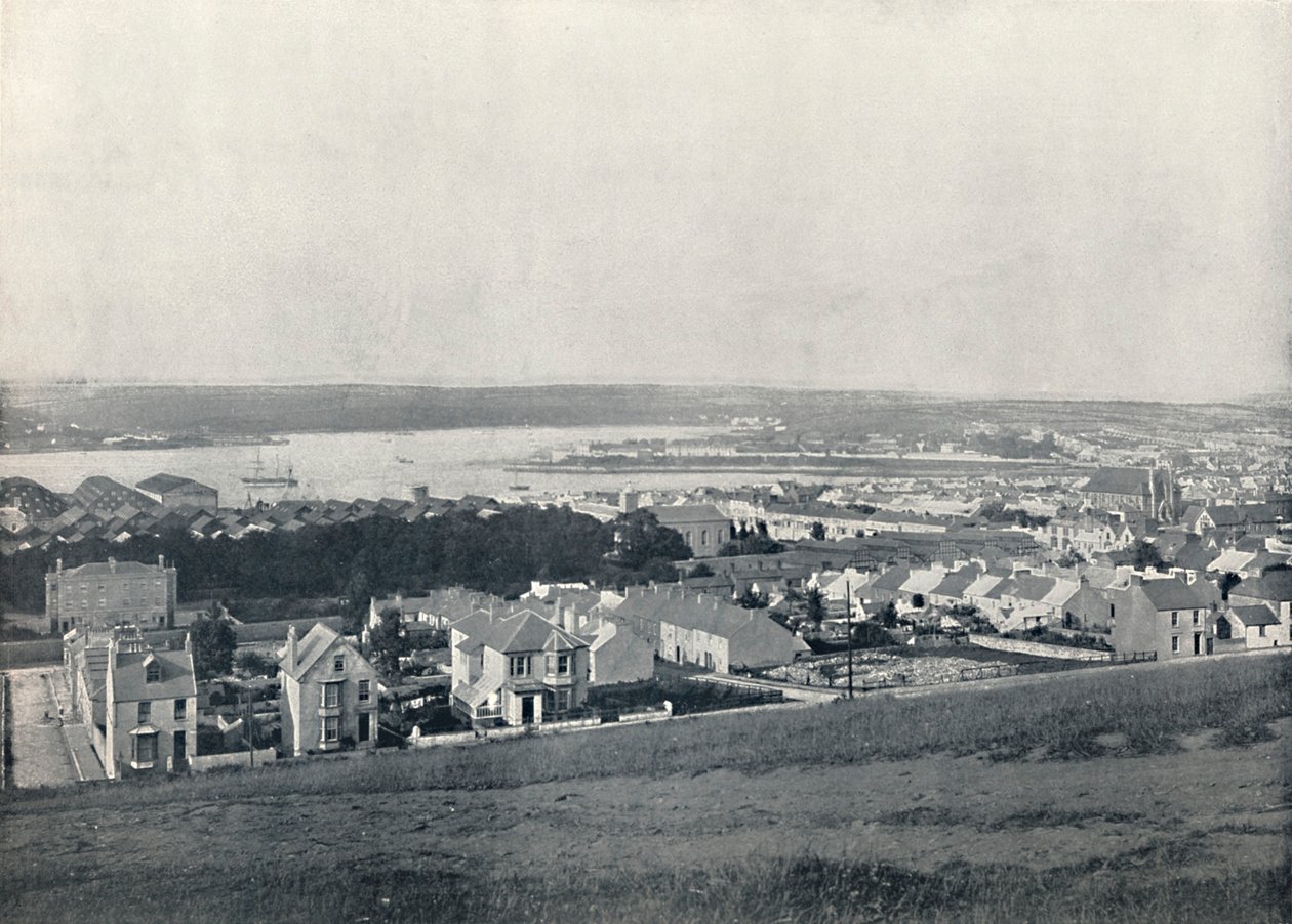 Milford Haven - Oversigt over byen og Haven, 1895 af Unbekannt