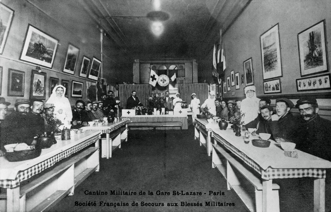 Militærkantine, Gare St Lazare, Paris, Første Verdenskrig, 1914-1918 af Unbekannt