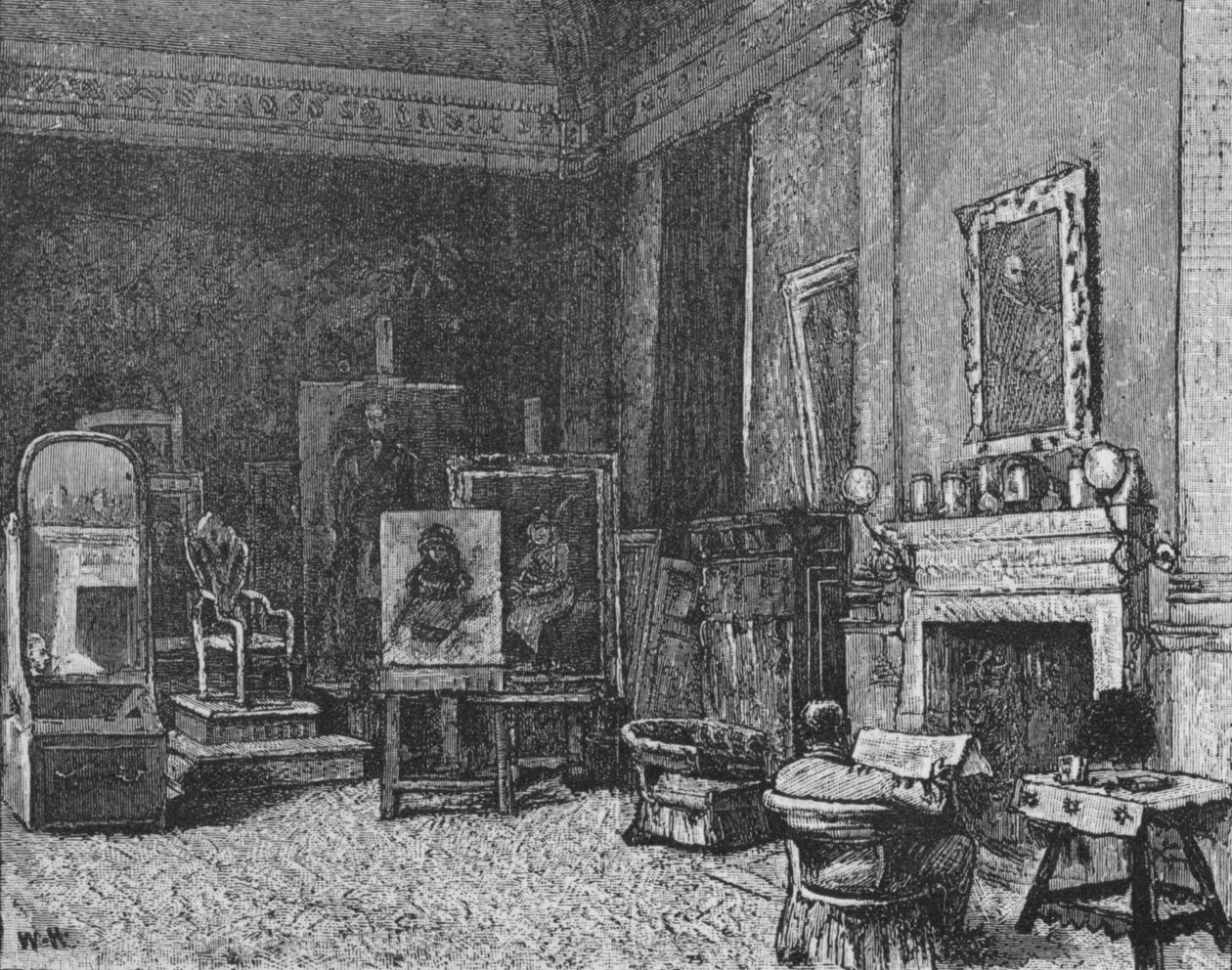 Millaiss Studio, 1890 af Unbekannt