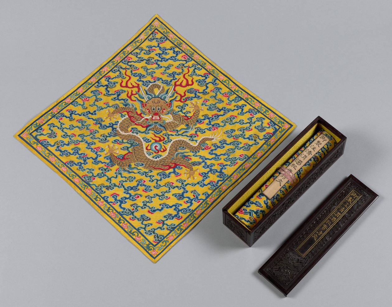 Blanding af klart og mudret vand ved krydset mellem Jing- og Wei-floderne, 1736-95. af Unbekannt