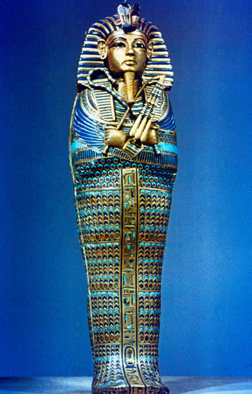 Miniature baldakinkiste fra Tutankhamons grav, 1300-tallet f.Kr af Unbekannt