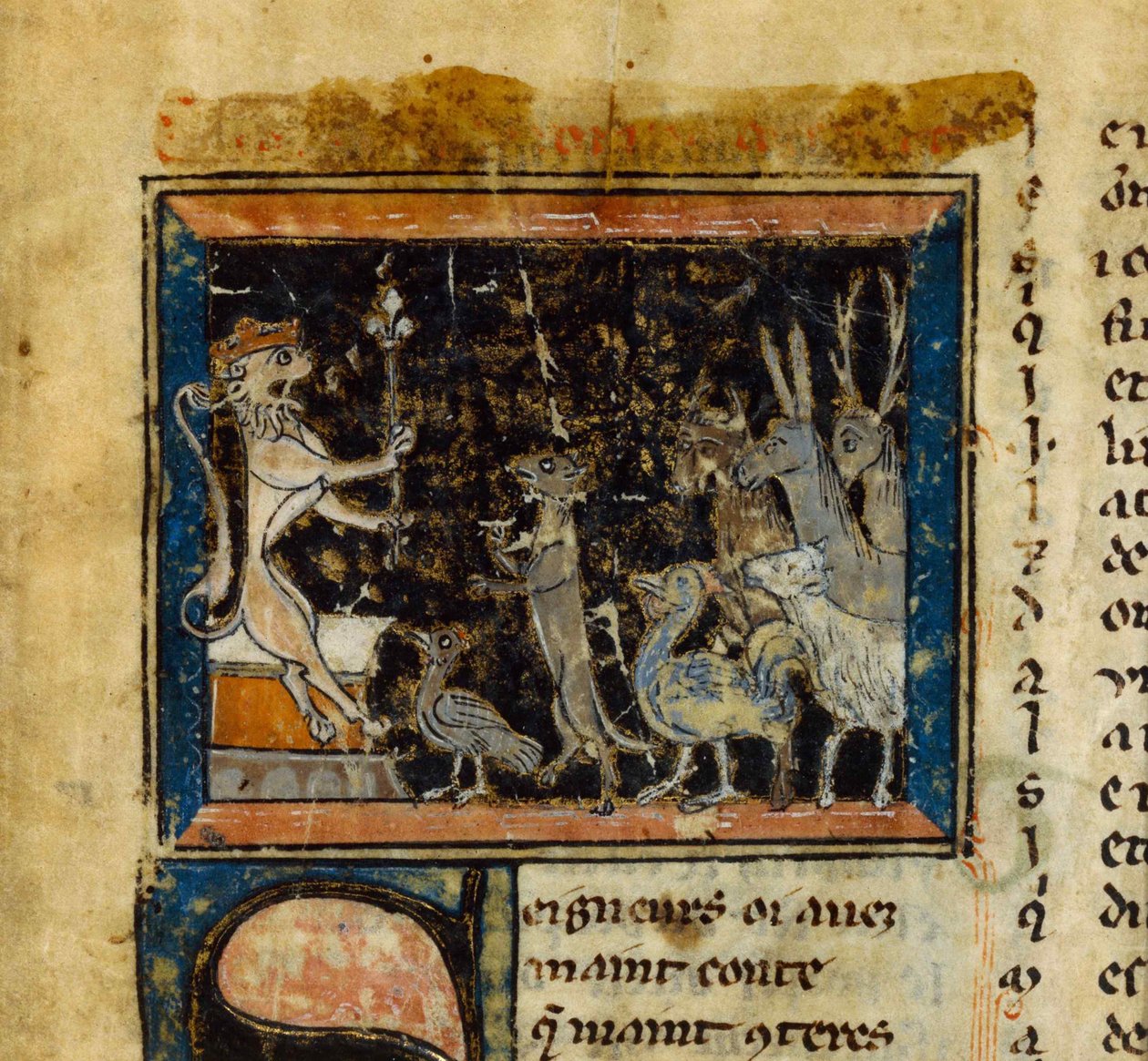 Miniature fra Le Roman de Renart, 1200-tallet. af Unbekannt