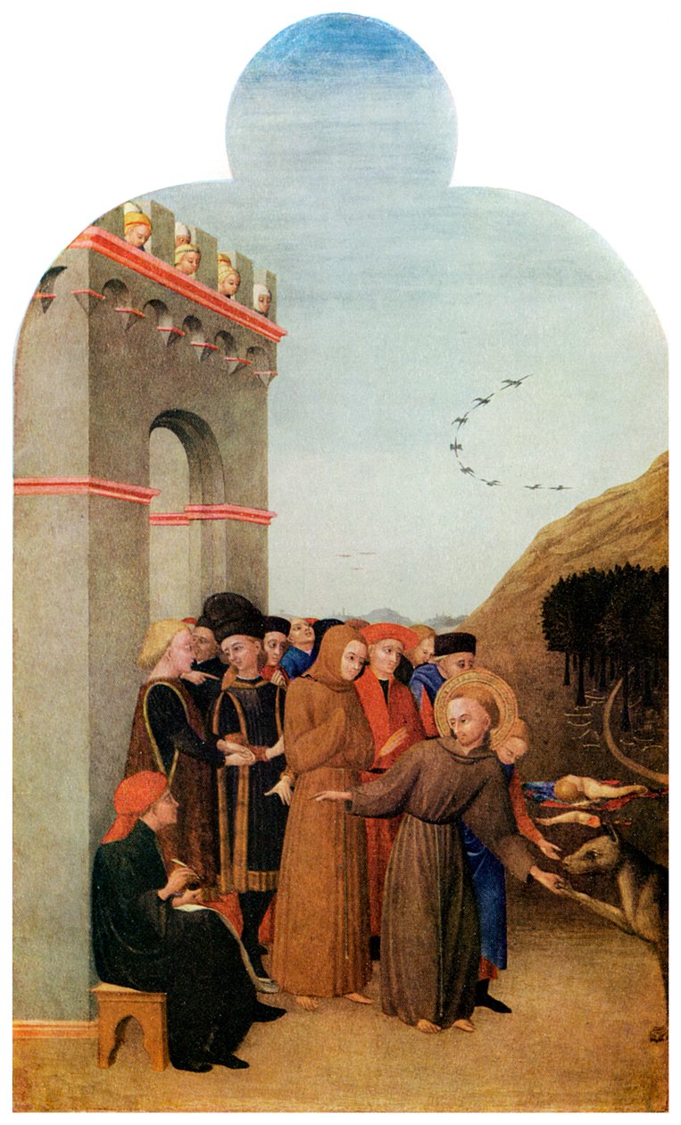 Mirakler: legenden om ulven fra Gubbio, c1437-1444 1956 af Unbekannt