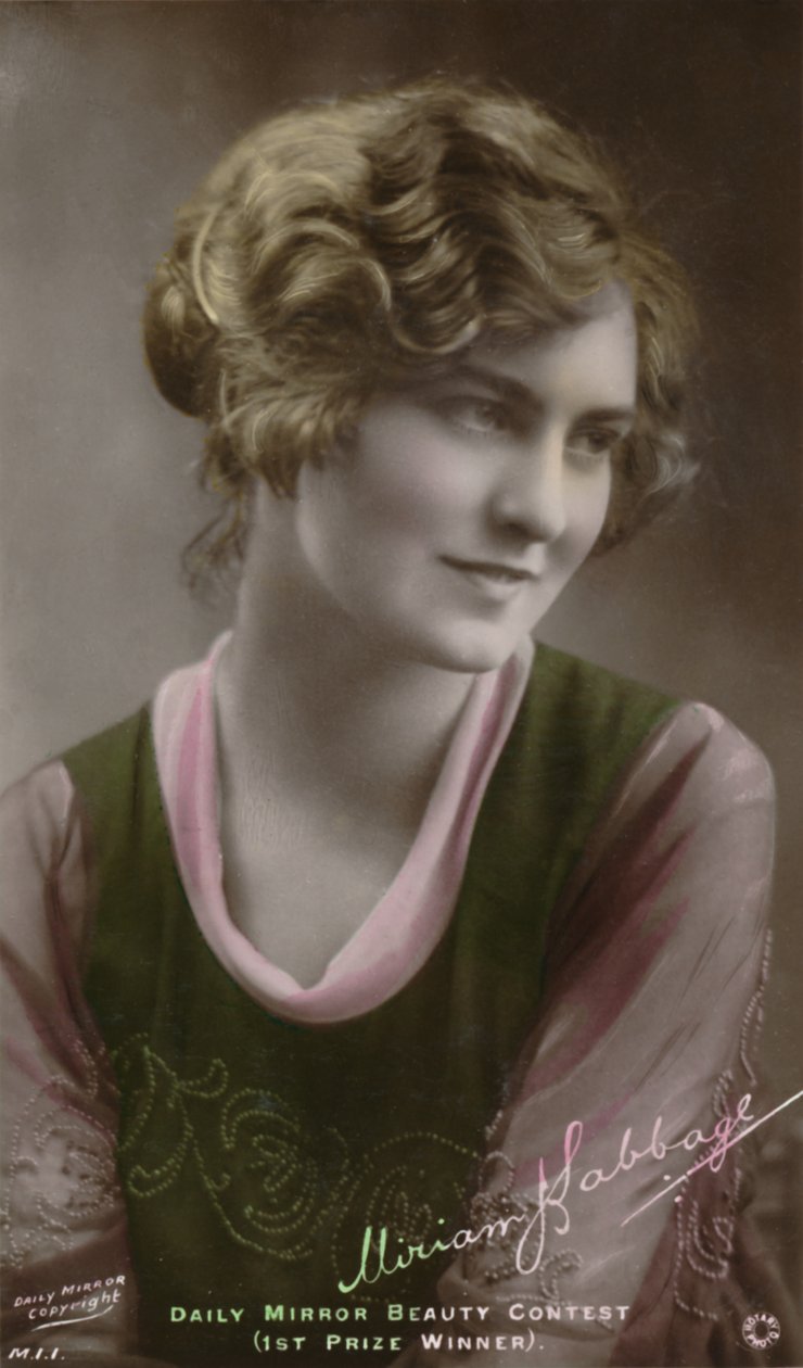 Miriam Babbage, c1880-1950 - Vinder af Daily Mirror Beauty Contest 1. præmie, c1930. af Unbekannt