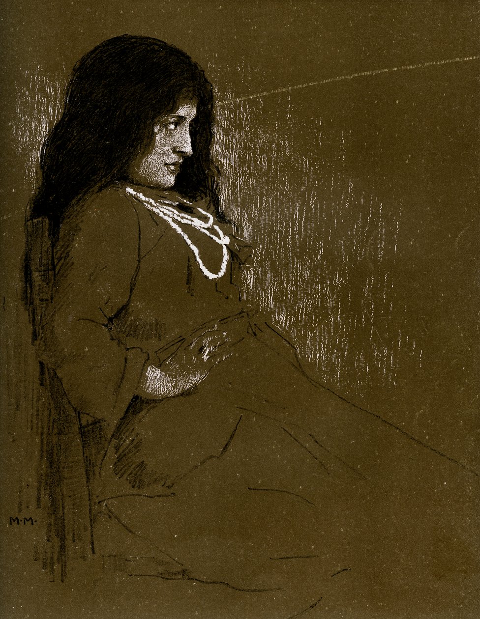Miss Constance Collier på en sommerdag, 1899 af Unbekannt