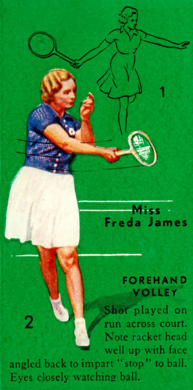 Miss Freda James - Forehand Volley, c1935. af Unbekannt