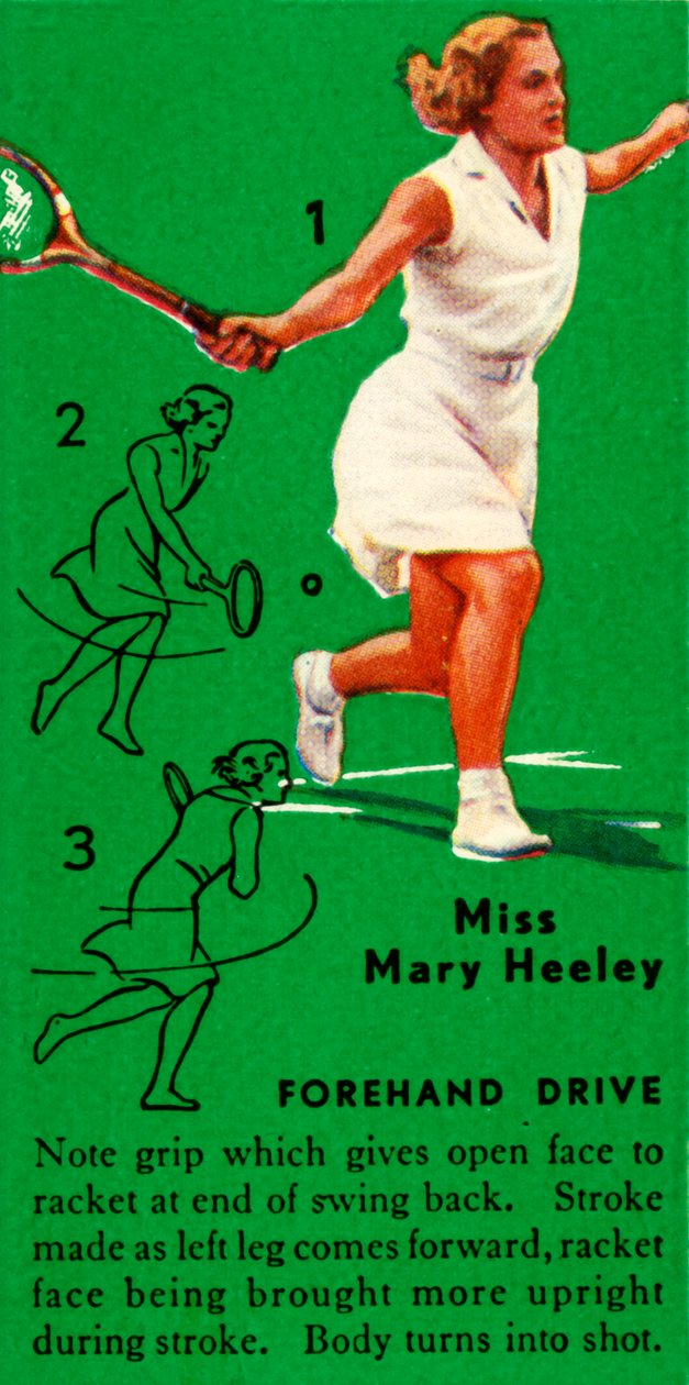 Miss Mary Heeley - Forehand Drive, c1935. af Unbekannt