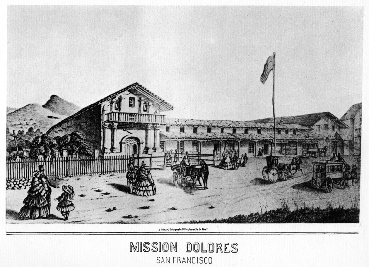 Mission Dolores, San Francisco, Californien, 19. århundrede 1937 af Unbekannt