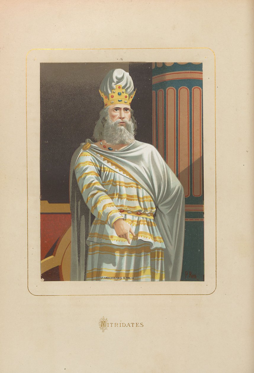 Mithridates. Fra: Berømte mænd og kvinder gennem tiden af ​​Juan Landa, 1875-1877. af Unbekannt