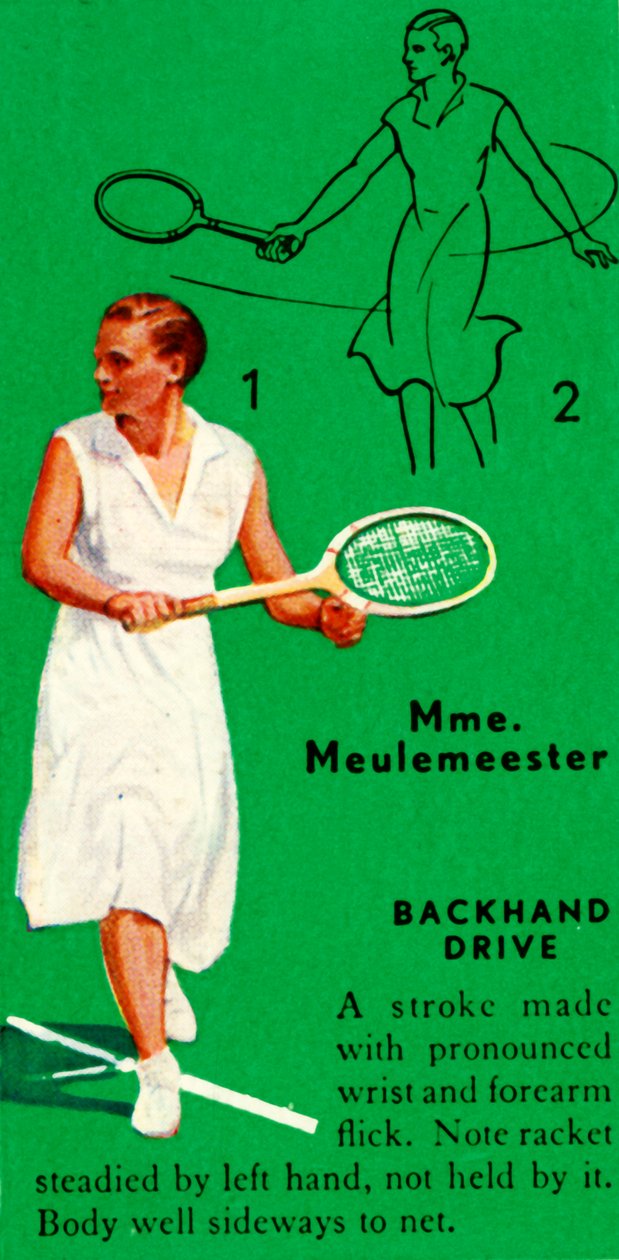 Mme. Meulemeester - Backhand Drive, c1935. af Unbekannt