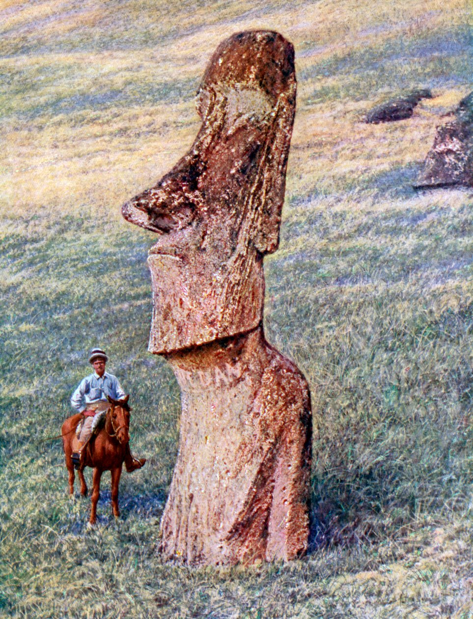 Moai-statuer, Påskeøen, Chile, 1933-1934 af Unbekannt