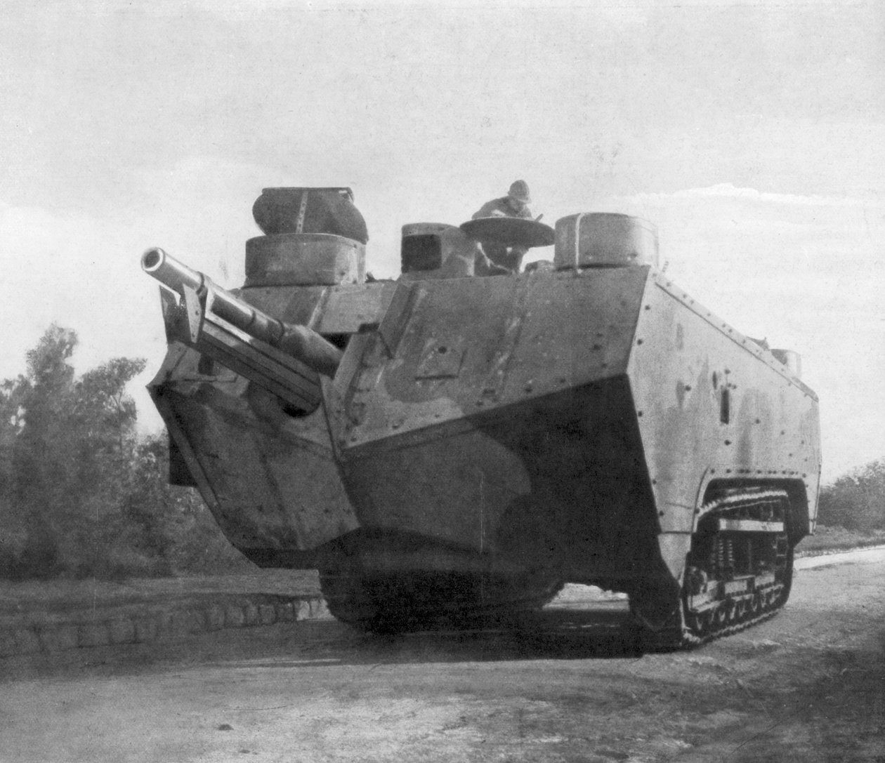Mobilt artilleristykke, Moronvilliers, Frankrig, Første Verdenskrig, 5. maj 1917 af Unbekannt