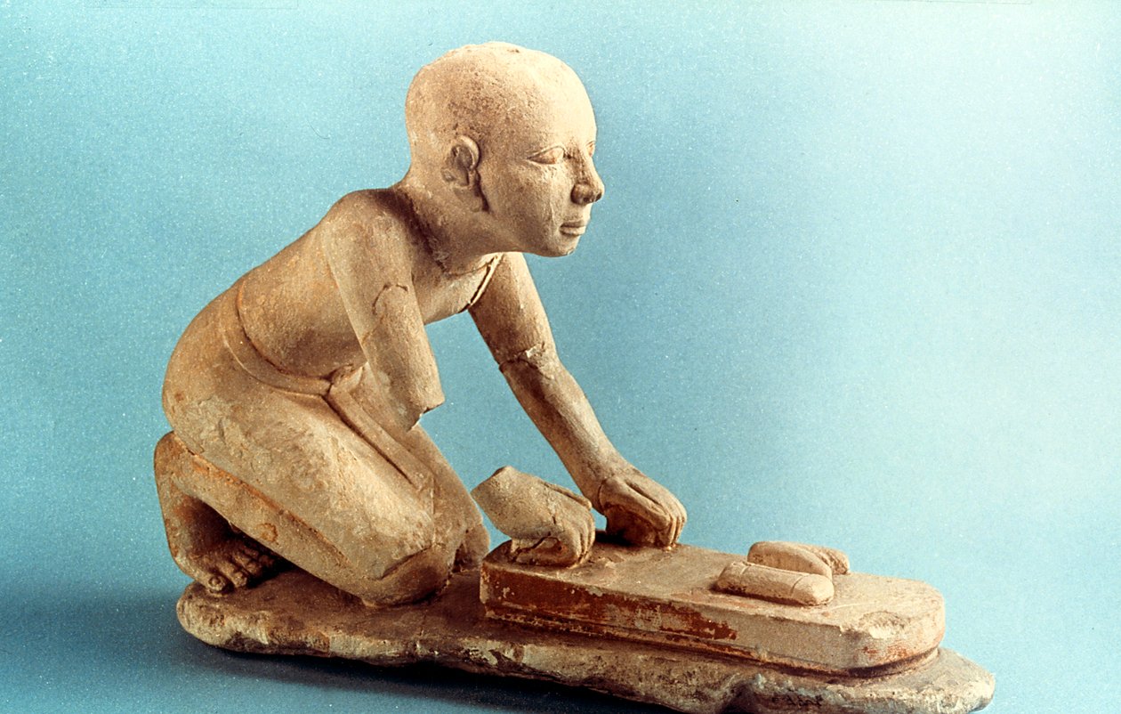 Model af en bager, der ælter dej og danner brød, oldægyptisk af Unbekannt