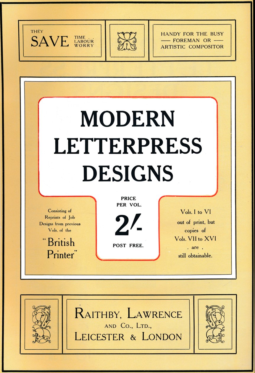 Moderne bogtrykdesign - prisdesign, 1909. af Unbekannt
