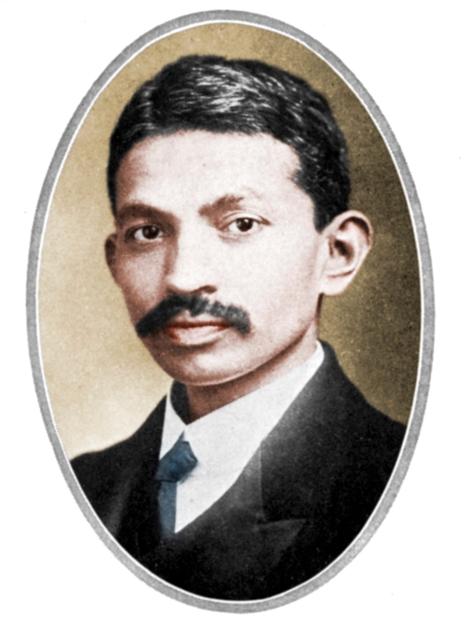 Mohandas Karamchand Gandhi 1869-1948, som ung mand af Unbekannt