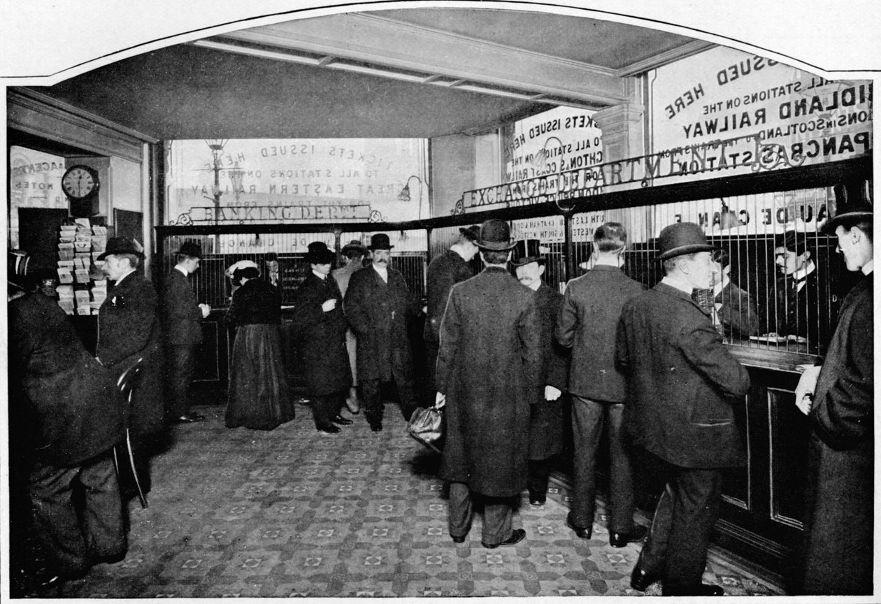 Money Exchange Department, Thomas Cook & Son, Ludgate Circus, City of London, c1903 1903 af Unbekannt