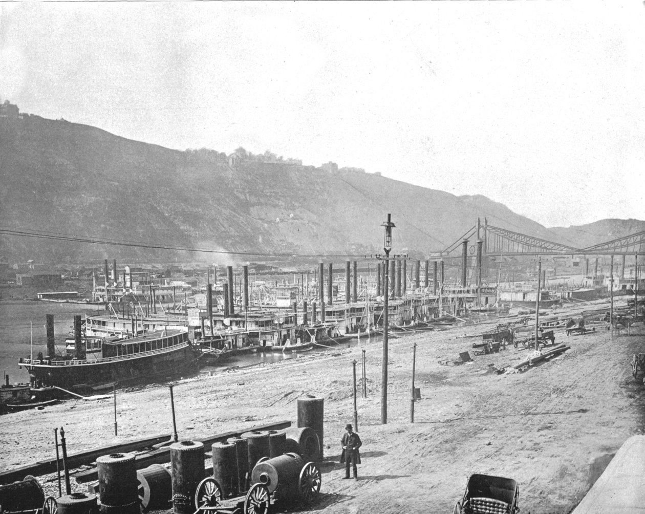 Monongahela Wharf, Pittsburgh, Pennsylvania, USA, c1900. af Unbekannt