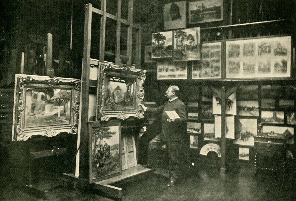 Monsieur Detaille i sit atelier, 1900. af Unbekannt