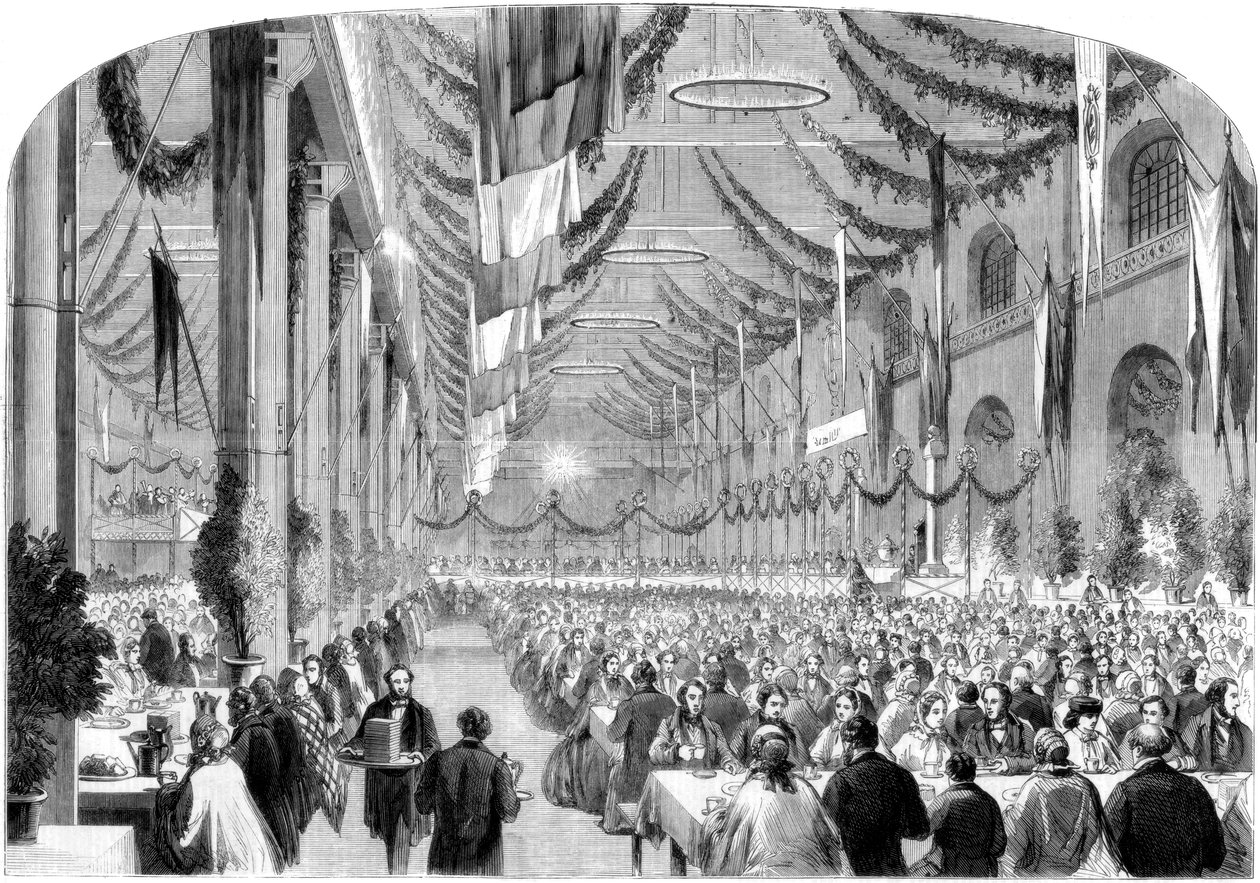 Monsterfestival for jernbaneansatte i Crewe, 1861 af Unbekannt