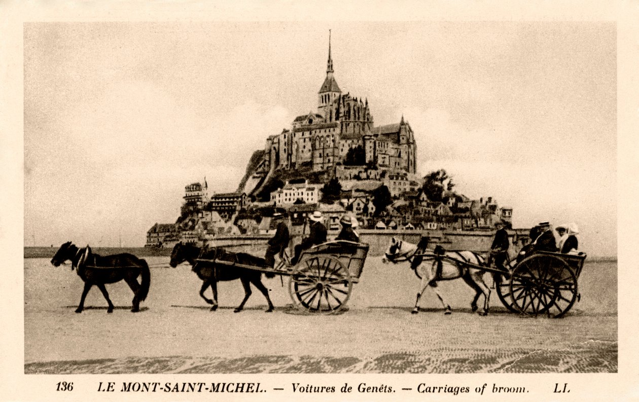 Mont-Saint-Michel, Normandiet, Frankrig, begyndelsen af det 20. århundrede af Unbekannt