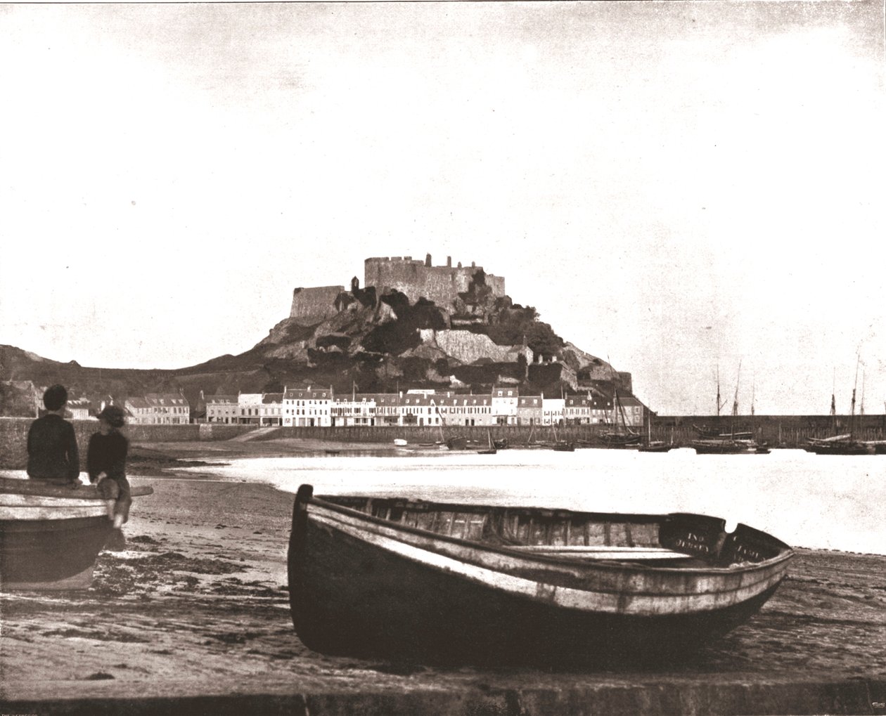 Mont Orgueil Slot, Jersey, 1894. af Unbekannt