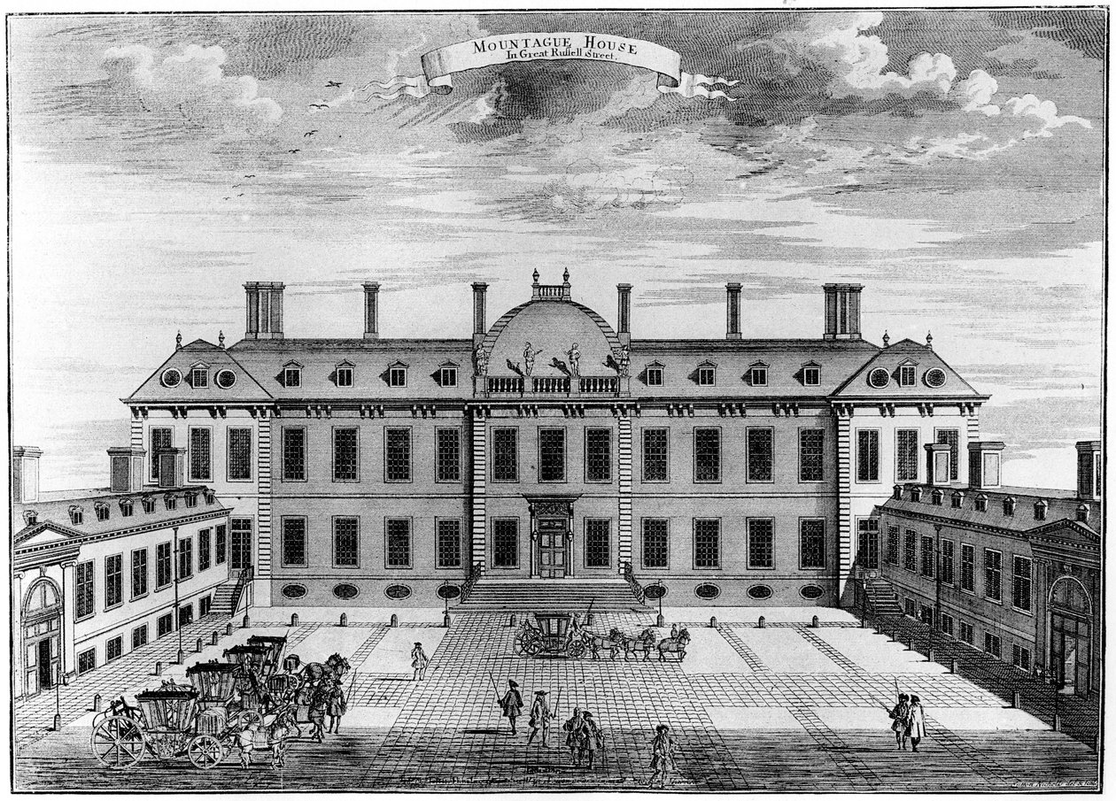 Montagu House, Bloomsbury, 1700-tallet, 1908 af Unbekannt