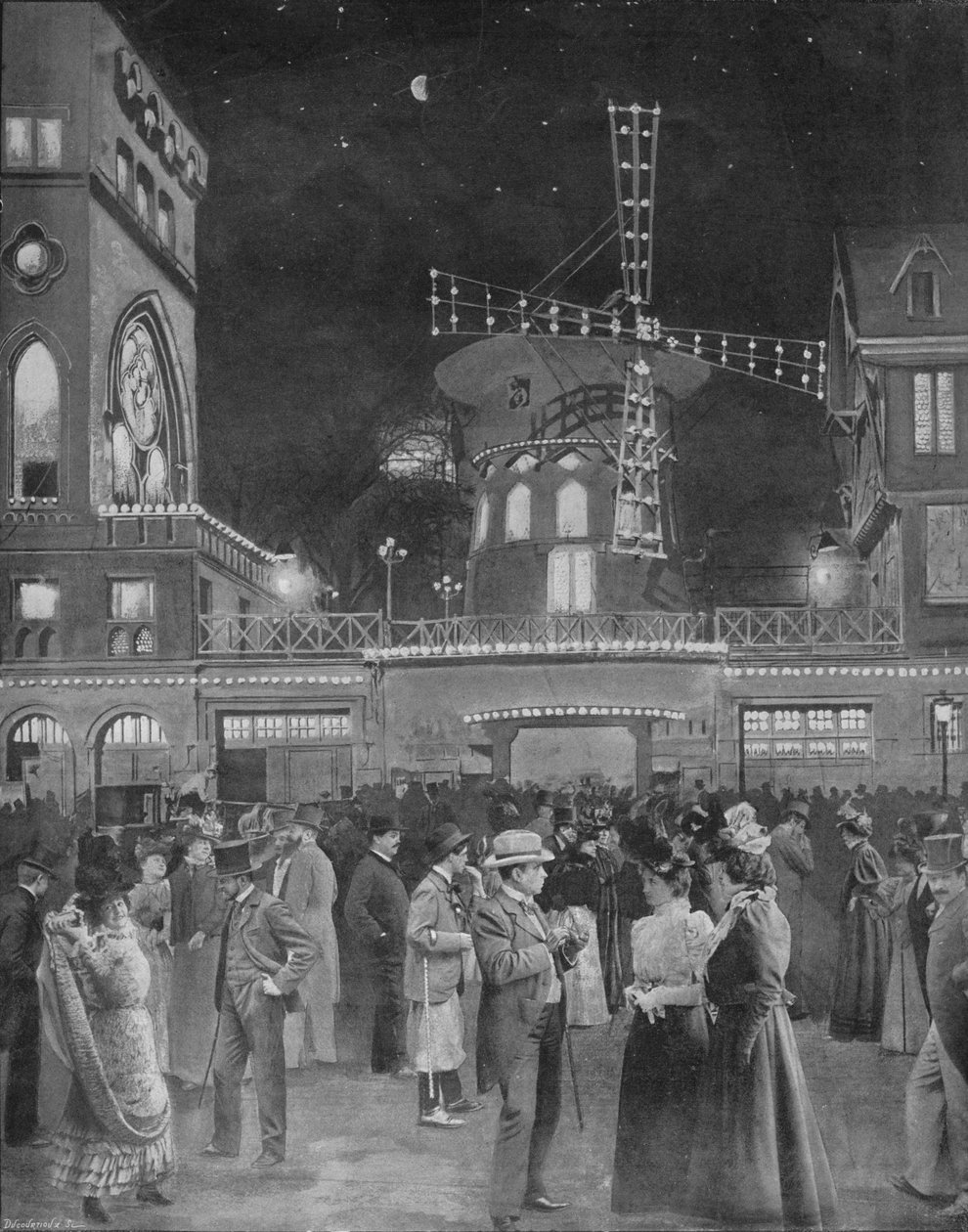 Montmartre S Amuse Udgangen af ​​Moulin Rouge, 1900 af Unbekannt