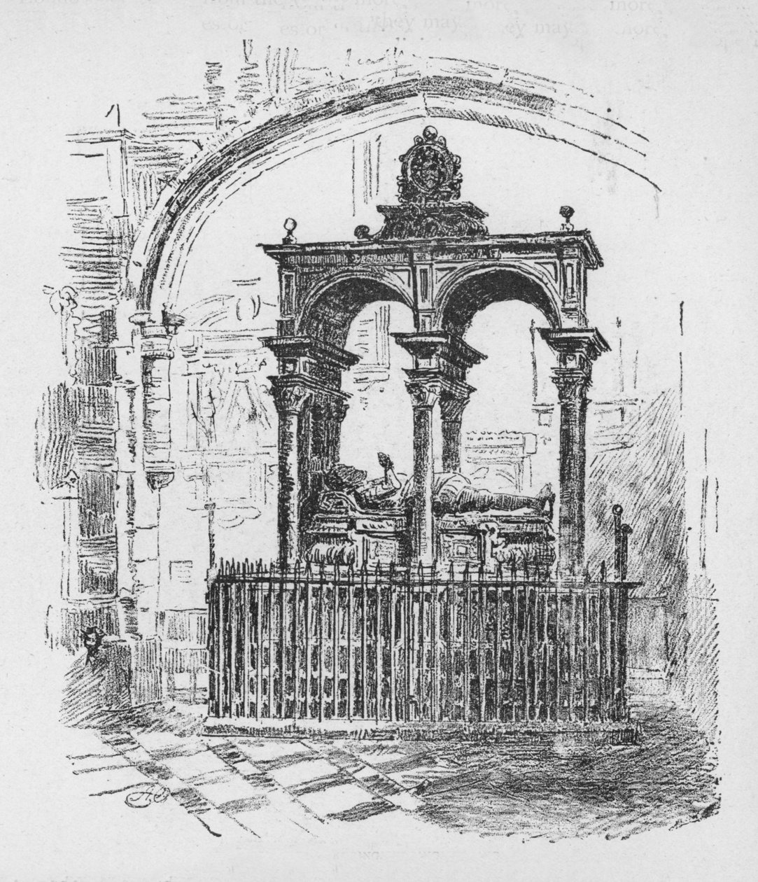 Monument over Sir William Pickering, 1890 af Unbekannt