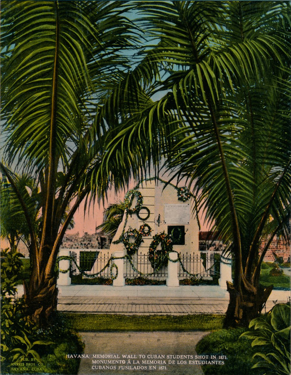 Monument til cubanske medicinstuderende henrettet af spanierne i 1871, Havana, Cuba, c1920 af Unbekannt