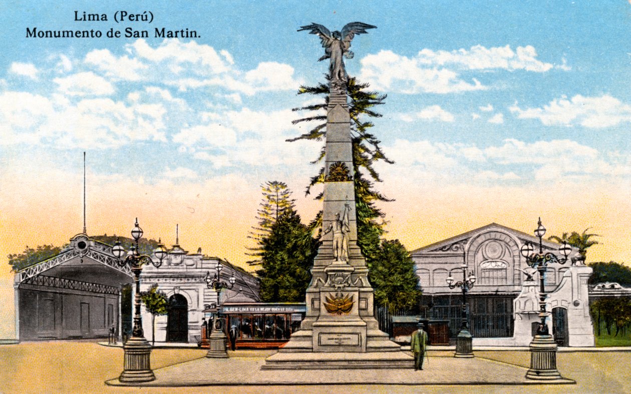 Monument til general San Martin, Lima, Peru, begyndelsen af det 20. århundrede af Unbekannt