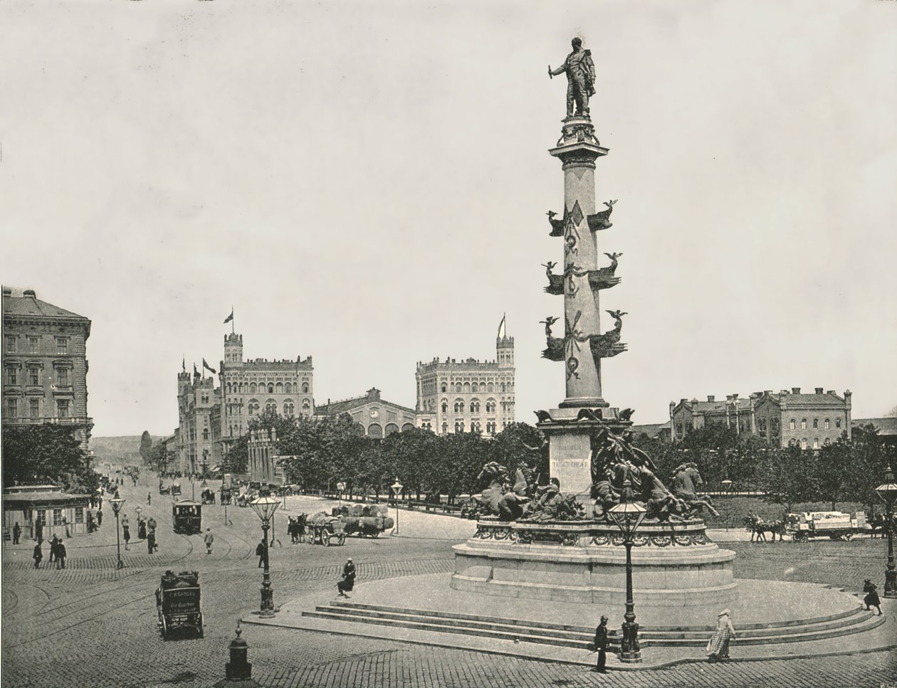 Monument til Wilhelm von Tegetthoff på Praterstern, Wien, Østrig, 1895. af Unbekannt