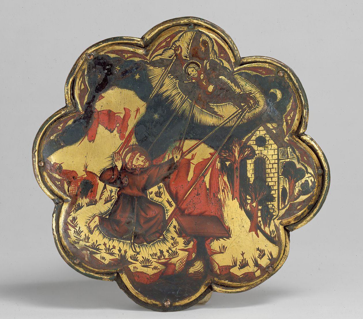 Morse med den hellige Frans af Assisi, der modtager Stigmata, italiensk, ca. 1300-1350. af Unbekannt