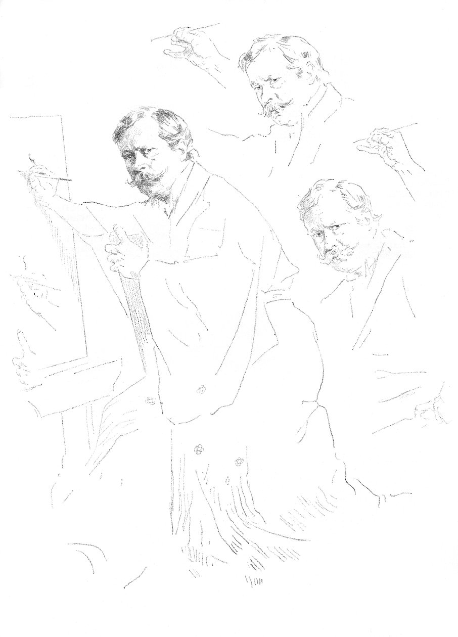 Mortimer Menpes, skitseret af ham selv, 1899 af Unbekannt