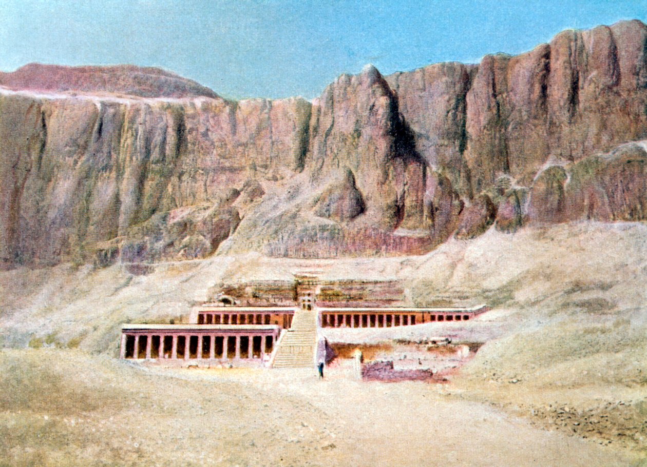 Hatshepsuts lighustempel, Deir el Bahari, Luxor, Egypten, 20. århundrede af Unbekannt