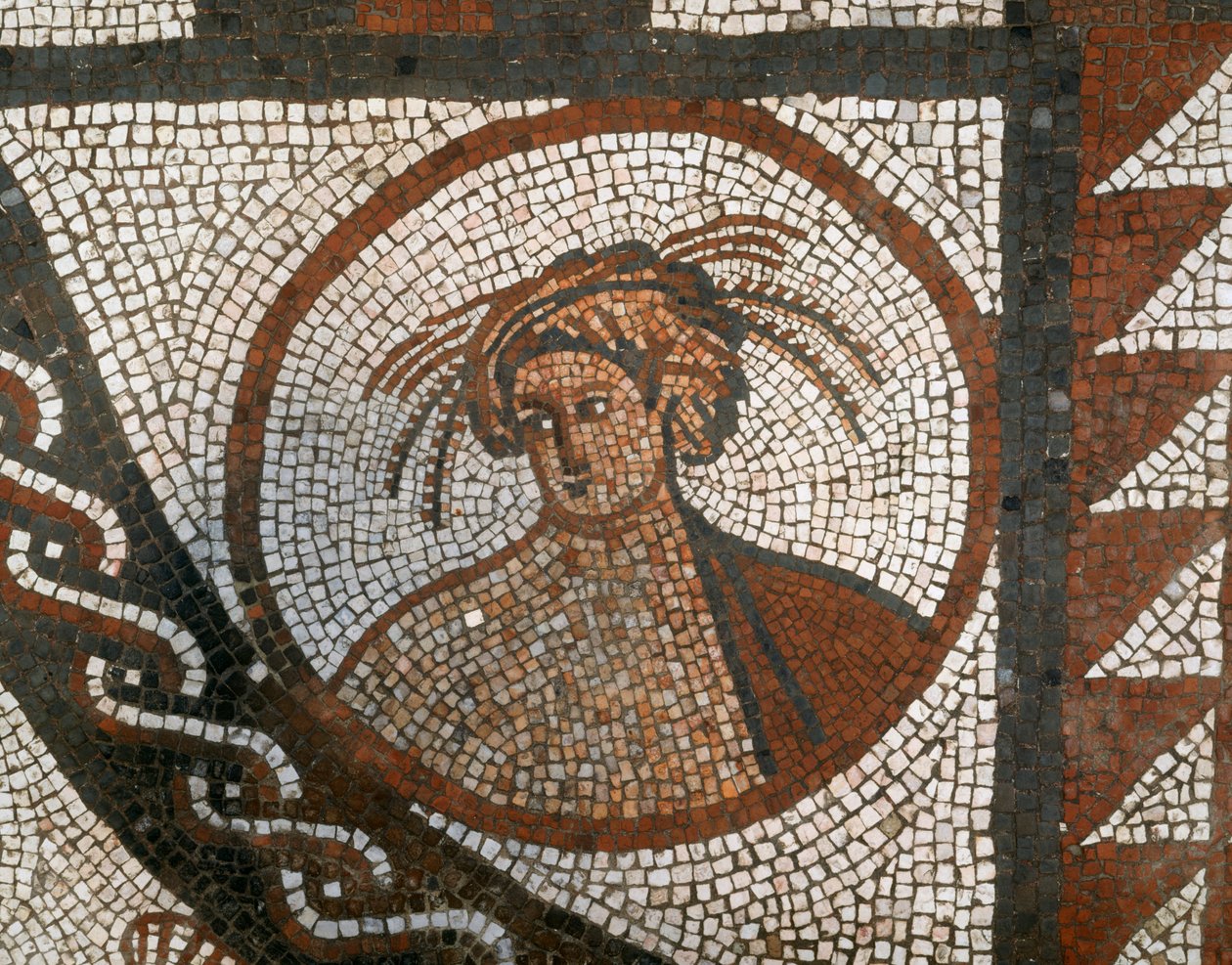 Mosaikgulv, Lullingstone Roman Villa, Eynsford, Kent, c1980-c2017 af Unbekannt