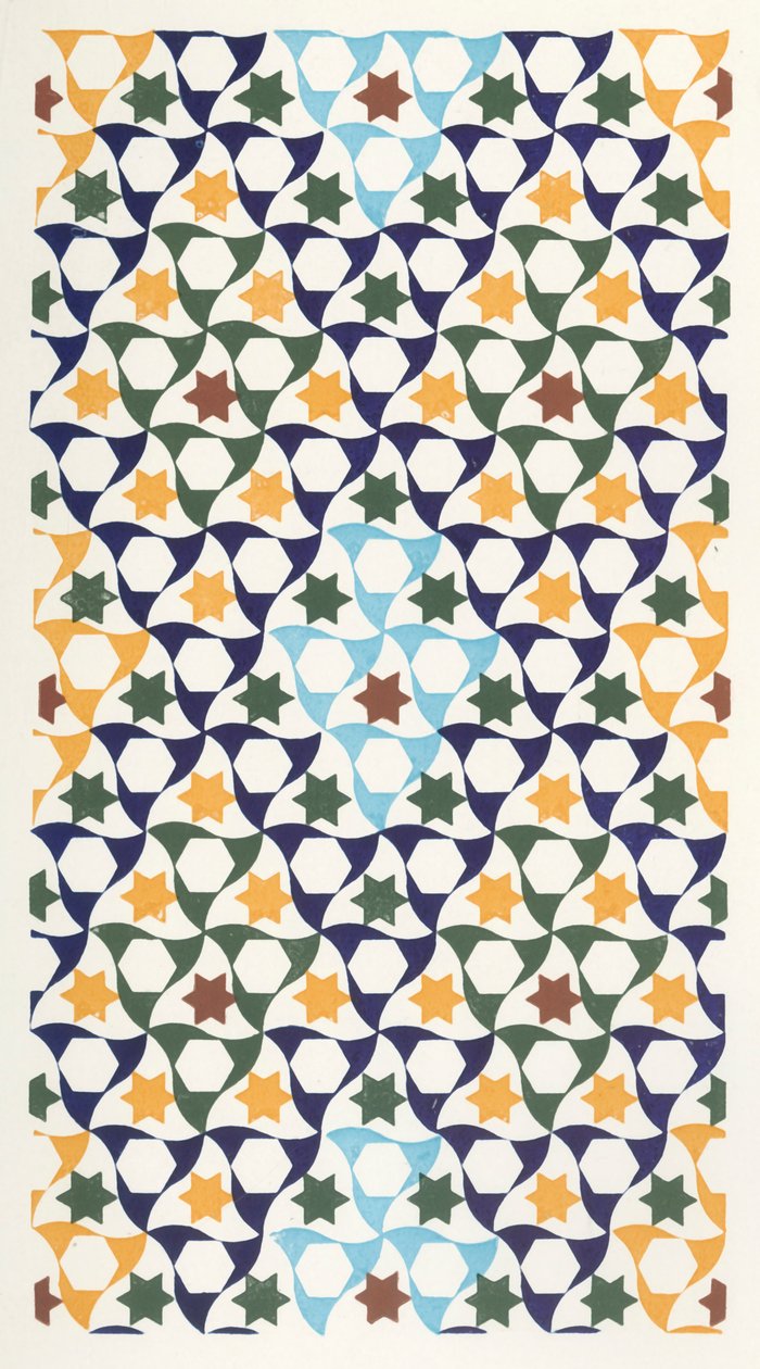 Mosaik fra portikoen i Generalife, 1907. af Unbekannt