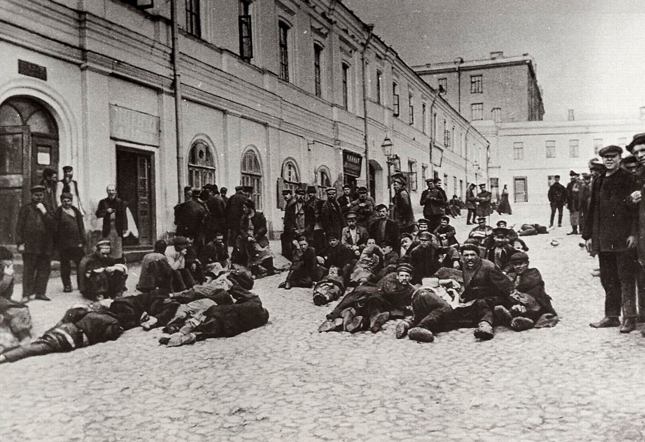 Moscow hjemløse krisecentre beboere, Rusland, c1904 af Unbekannt
