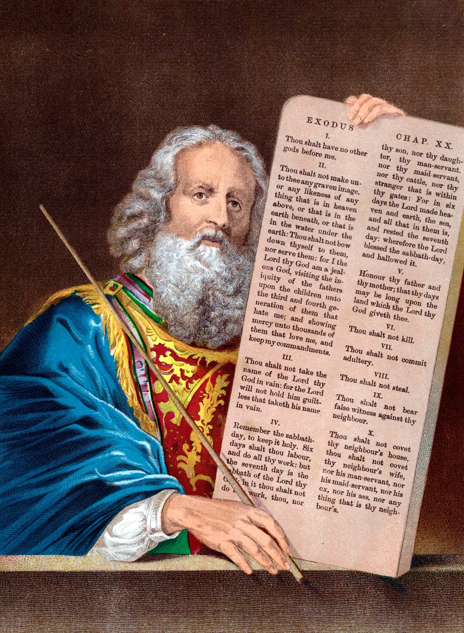 Moses med de ti bud, midten af det 19. århundrede af Unbekannt