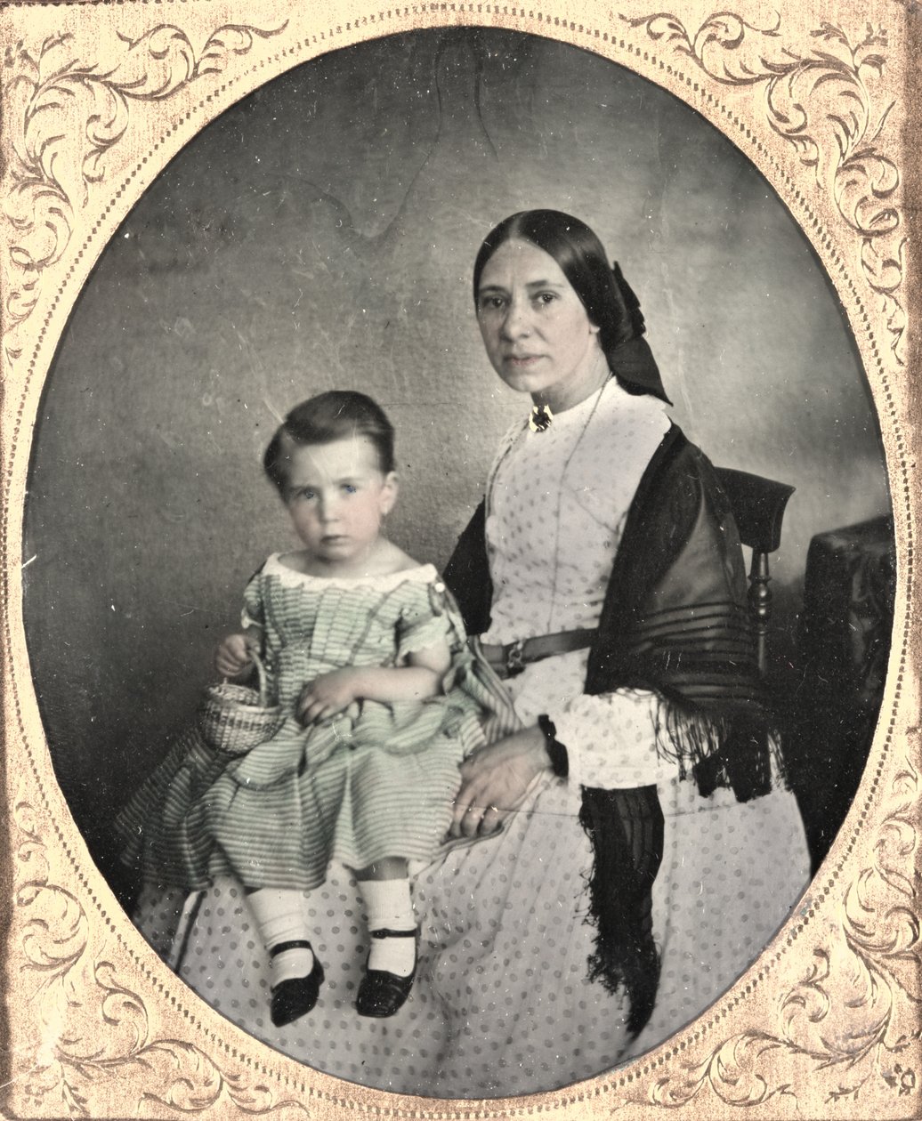Mor og barn, ca. 1860. af Unbekannt