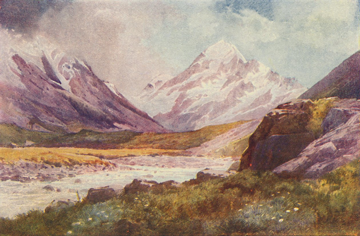 Mount Cook, New Zealand, 1924 af Unbekannt