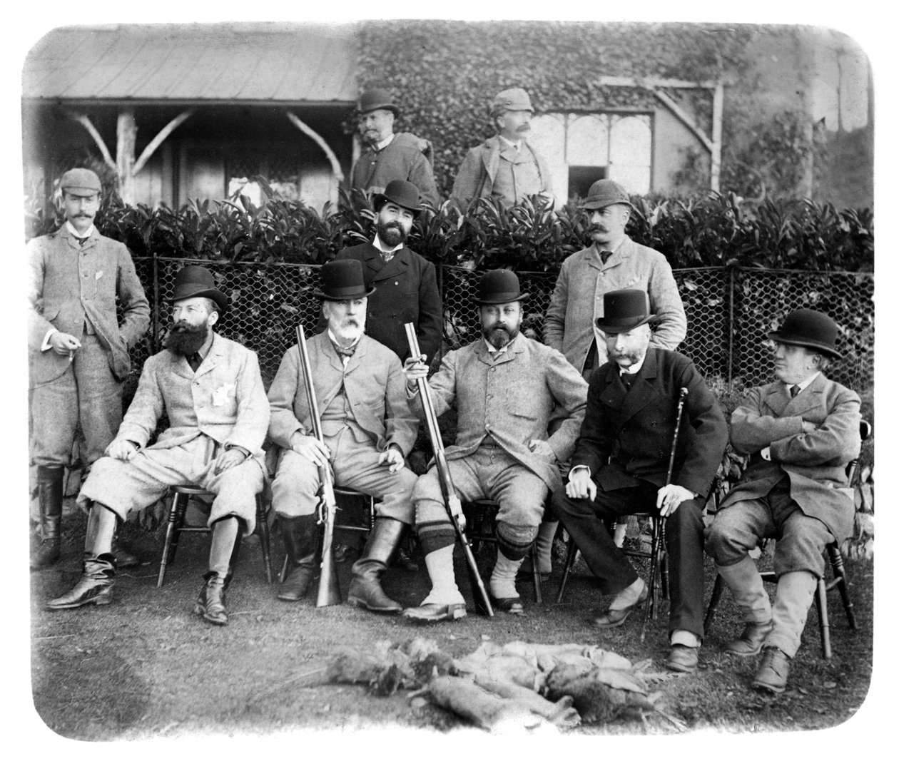 Mount Edgcumbe, gruppefoto med Edward VII, c1882 af Unbekannt