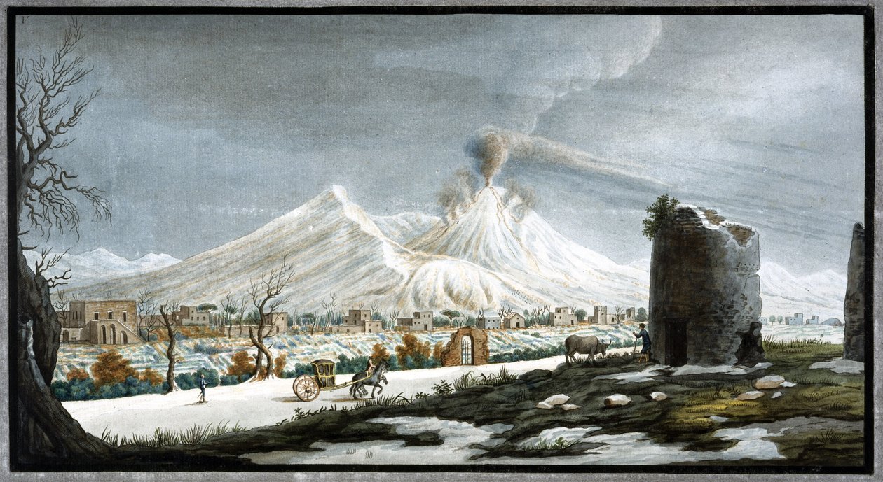 Vesuv i udbrud, Kongeriget Napoli, vinter 1767 af Unbekannt